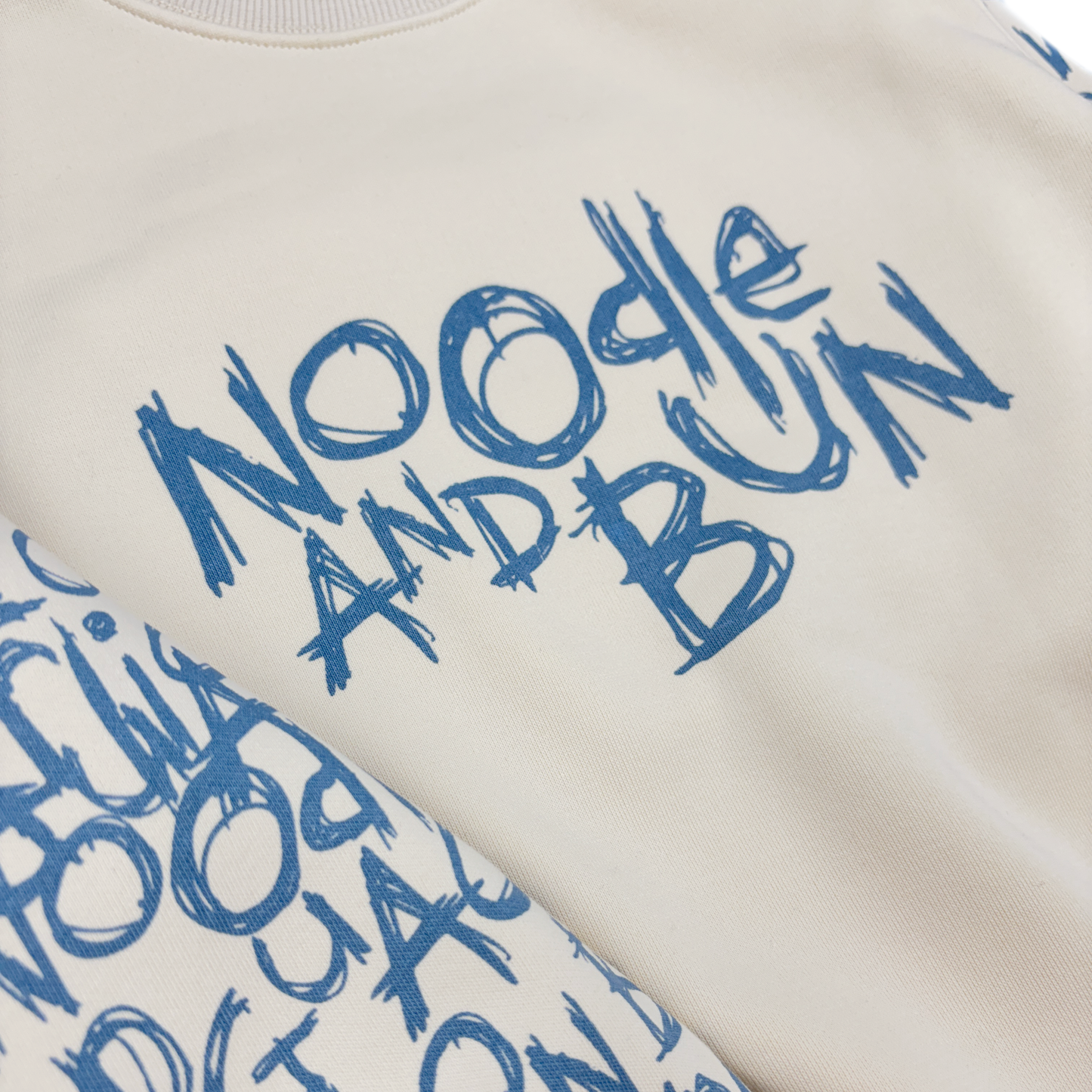 Kids Doodle Sweater - Beige and Blue