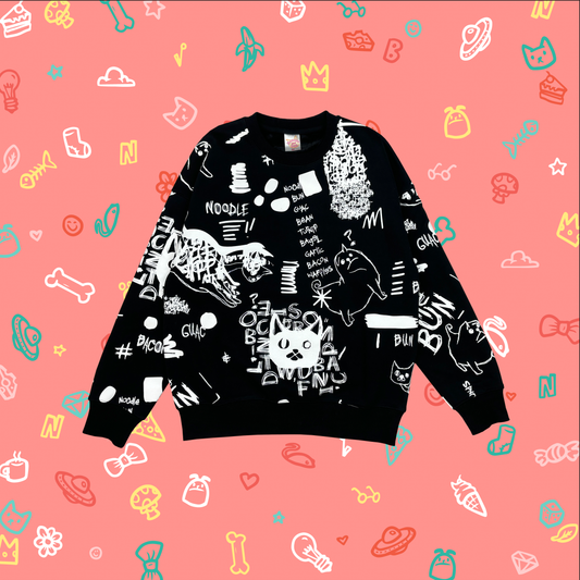 Graffiti Sweater - Black and White