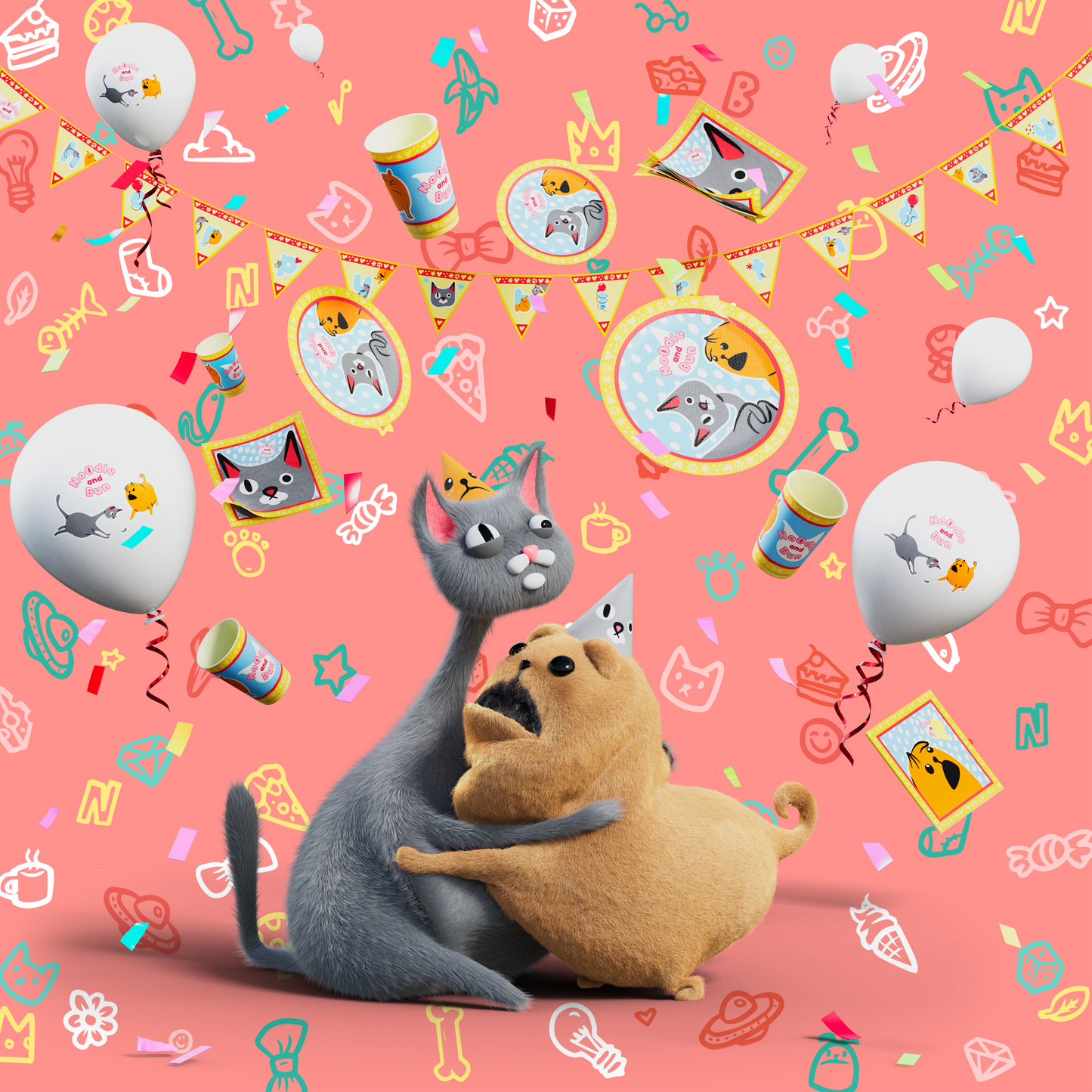 Noodle and Bun Birthday Party Pack
